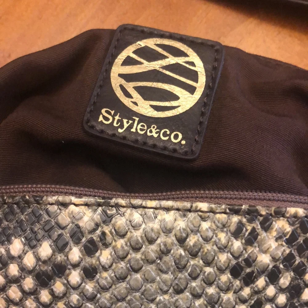 Style&Co. Snakeskin Pattern Shoulder Bag - Picture 9 of 10